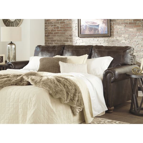 slide 2 of 5, Signature Design by Ashley Nicorvo Brown and Beige Queen Sofa Sleeper