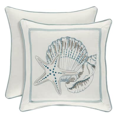 Buy Embroidered Nautical Coastal Throw Pillows Online At