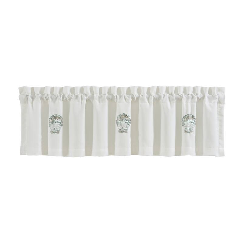 Royal Court Water's Edge Coastal Window Valance - Aqua