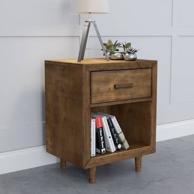 Buy Brown Power Outlet Nightstands Bedside Tables Online At