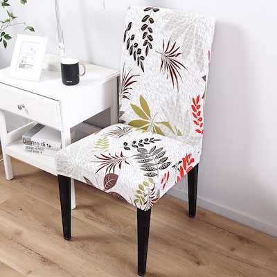 Elegant Polyester and Spandex Stretch Washable Dining Chair Slipcover