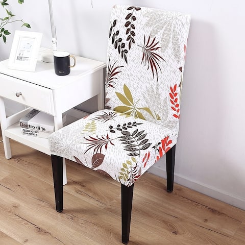 Elegant Polyester and Spandex Stretch Washable Dining Chair Slipcover
