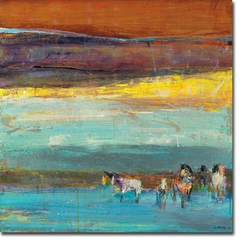 Clair de Lune (Moonlight) by Dominique Samyn Gallery Wrapped Canvas Giclee Art (30 in x 30 in, Ready to Hang)