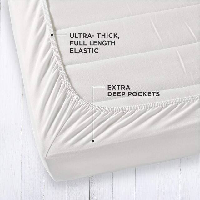 A1HC 100% Organic Cotton Fitted Sheets, Set of 4