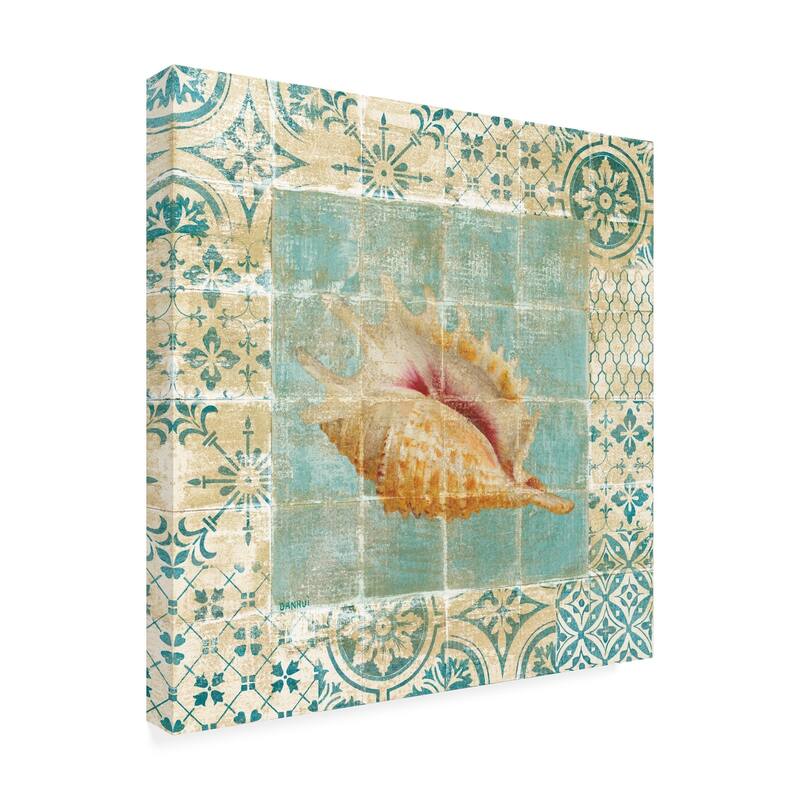 Danhui Nai 'Shell Tiles Ii Blue' Canvas Art