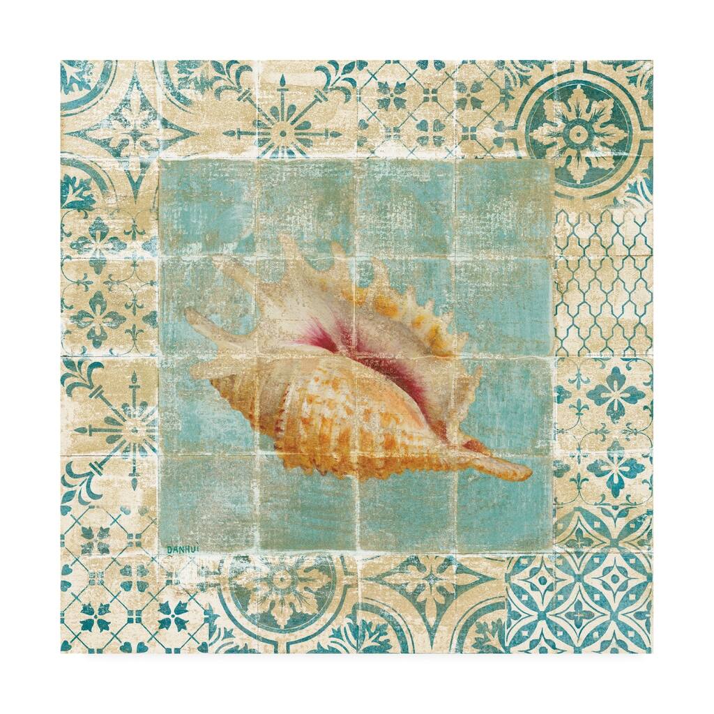 Danhui Nai 'Shell Tiles Ii Blue' Canvas Art