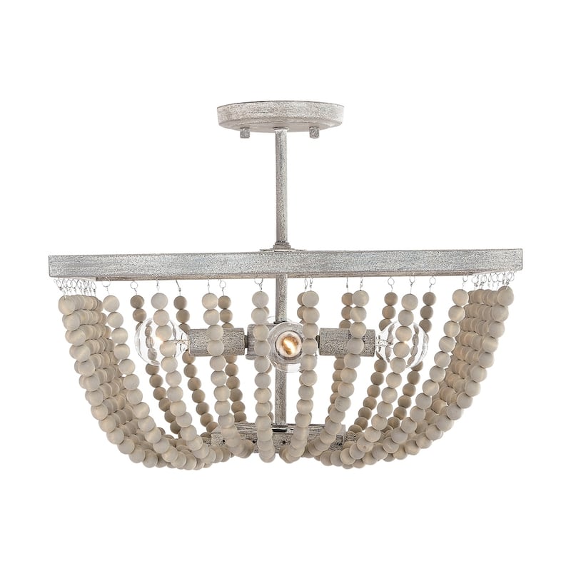 The Curated Nomad Ritch 4-light Sand Brown Semi-flush Mount