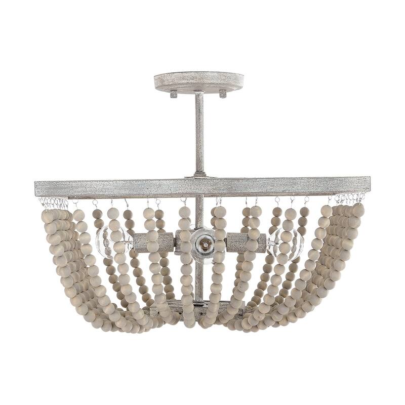 The Curated Nomad Ritch 4-light Sand Brown Semi-flush Mount
