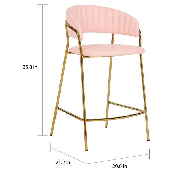 Silver Orchid Baring Goldtone Steel and Blush Vegan Leather Counter