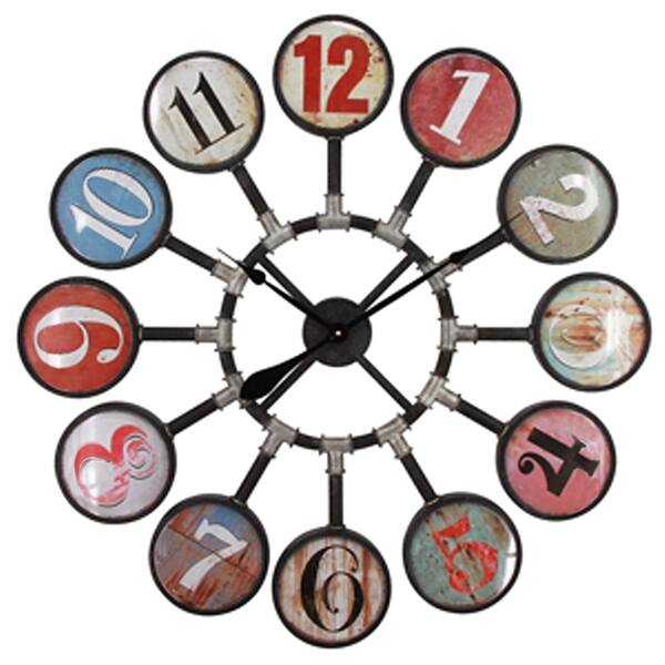 Shop Yosemite Home Decor Multicolored Metal Bubble Wall Clock