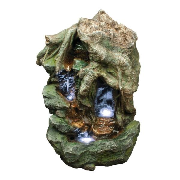 Shop Yosemite Home Decor Polyresin Wood Rock Ii Standing Floor
