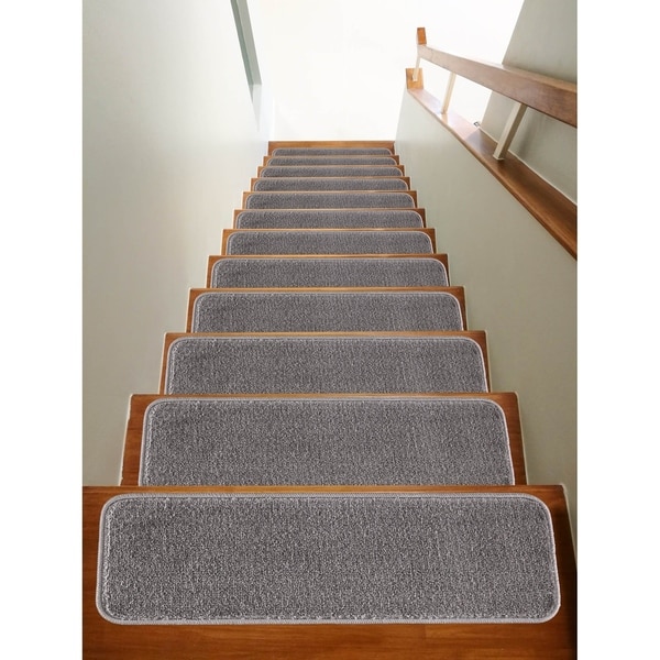 Stair Treads Solid Colors Charcoal Solo Collection Modern &Contemporary