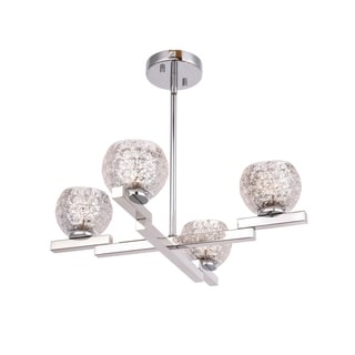 Woodbridge Lighting 18514 Jewel 4-light Chandelier (crystal mercury ball) - Chandeliers For Bedrooms by Overstock.com