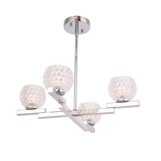 Woodbridge Lighting 18514 Jewel 4-light Chandelier (crystal clear ball) - Chandeliers For Bedrooms by Overstock.com