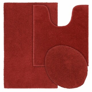 red bath mat set