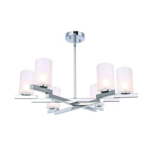 Woodbridge Lighting 18516 Jewel 6-light Chandelier (opal cylinder glass) - Chandeliers For Bedrooms by Overstock.com