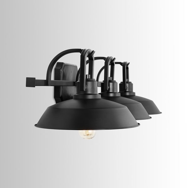 Shop Carbon Loft Jennie 3-light Matte Black Vanity Fixture ...