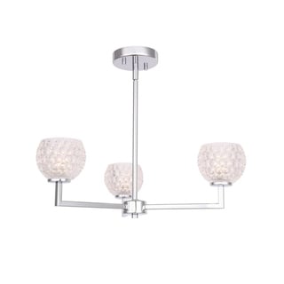 Woodbridge Lighting 21013CHR Elise 3-light Chandelier (clear crystal ball) - Chandeliers For Bedrooms by Overstock.com