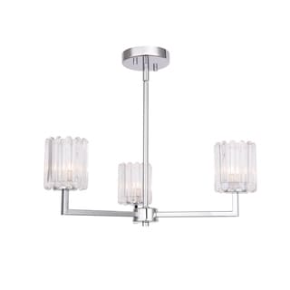 Woodbridge Lighting 18613 Candice 3-light Chandelier (swizzle stick cylinder) - Chandeliers For Bedrooms by Overstock.com