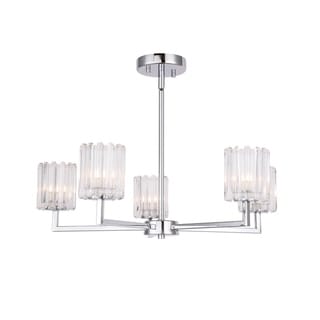 Woodbridge Lighting 18615 Candice 5-light Chandelier (swizzle stick cylinder) - Chandeliers For Bedrooms by Overstock.com