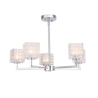 Woodbridge Lighting 18615 Candice 5-light Chandelier (frosted crispy glass) - Chandeliers For Bedrooms by Overstock.com