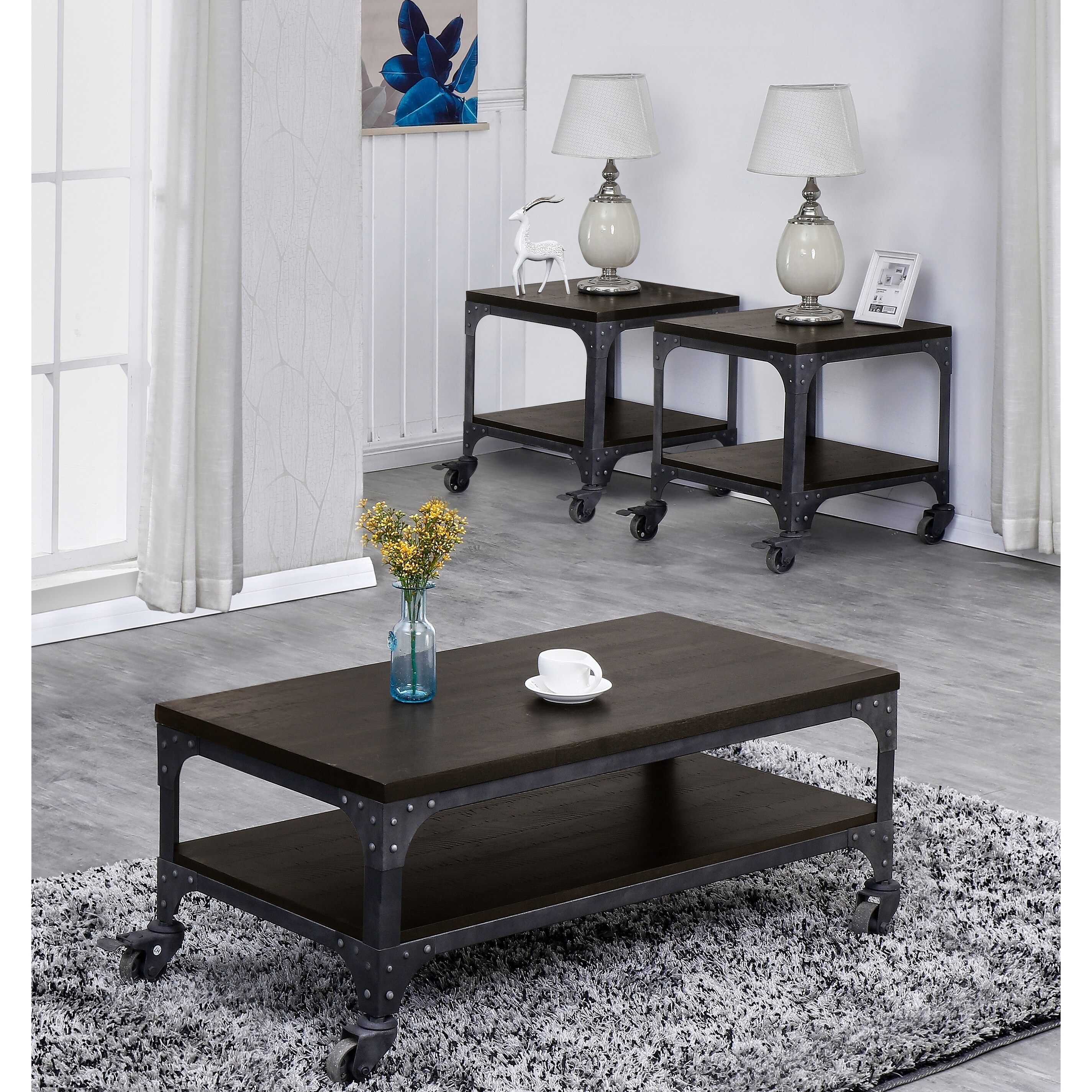 overstock 3 piece coffee table set