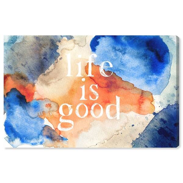 Shop Oliver Gal Life Is Good Coral Typography And Quotes Wall