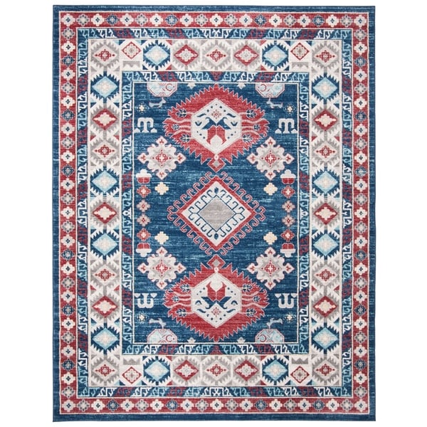 Shop Safavieh Kazak Traditional - Navy/Red Rug - 8' x 10 ...