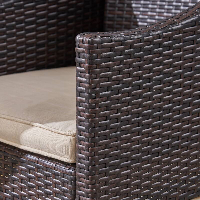 Taquile Outdoor 5 Piece Wood and Wicker Dining Set by Christopher Knight Home
