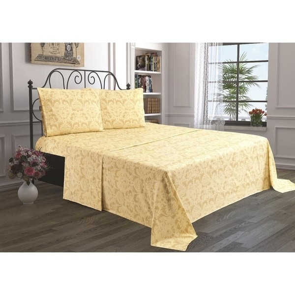 Luxury Home Hotel Printed Baroque Bed Sheet Set