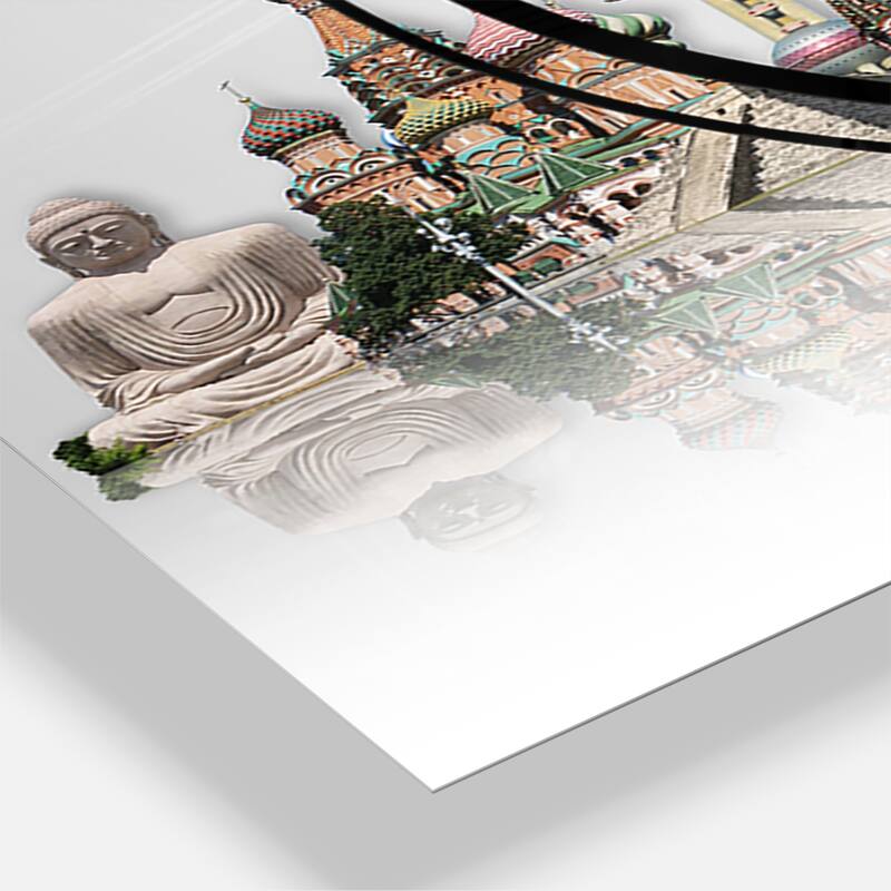 Designart 'Famous Monuments Across World' Modern 3 Panels Oversized