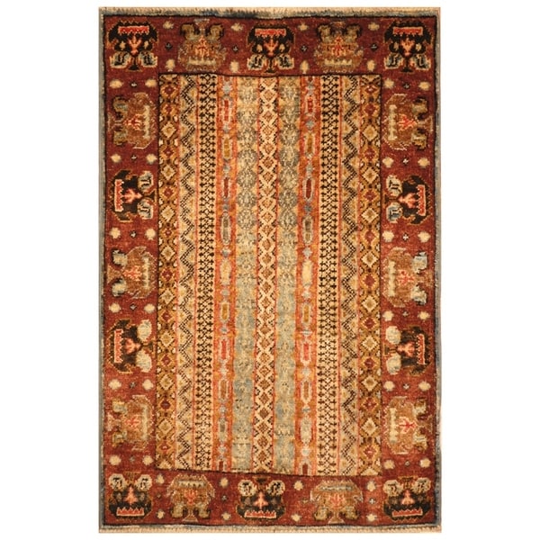 Handmade Kazak Wool Rug (Afghanistan) - 2'1 x 3'1