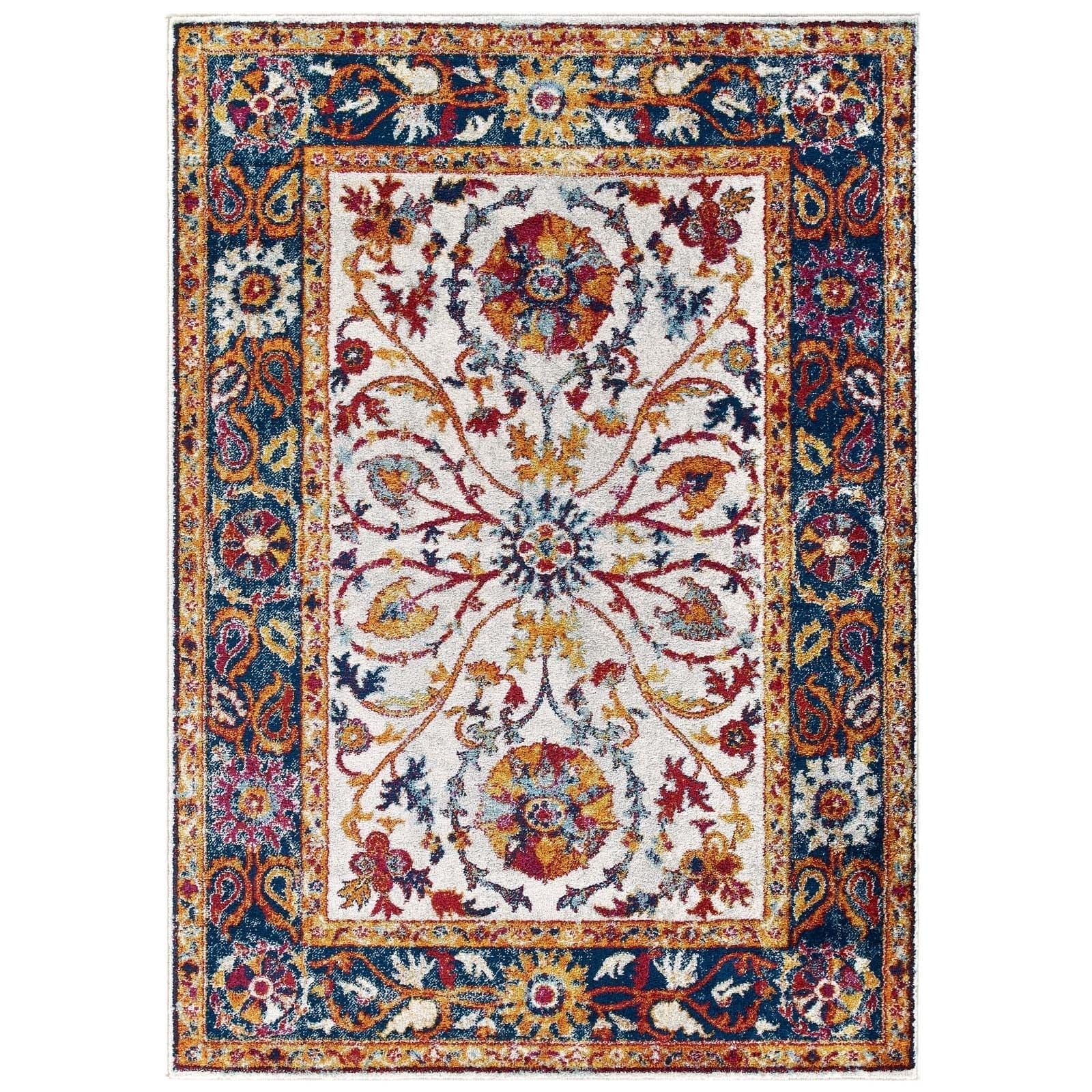 Modway Entourage Samira Distressed Vintage Floral Vintage