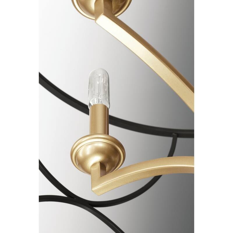 Landree Collection 3-Light Matte Black Luxe Chandelier Light