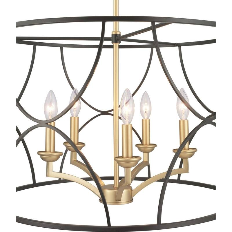Landree Collection 5-Light Matte Black Luxe Chandelier Light