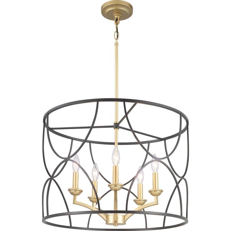 Landree Collection 5-Light Matte Black Luxe Chandelier Light