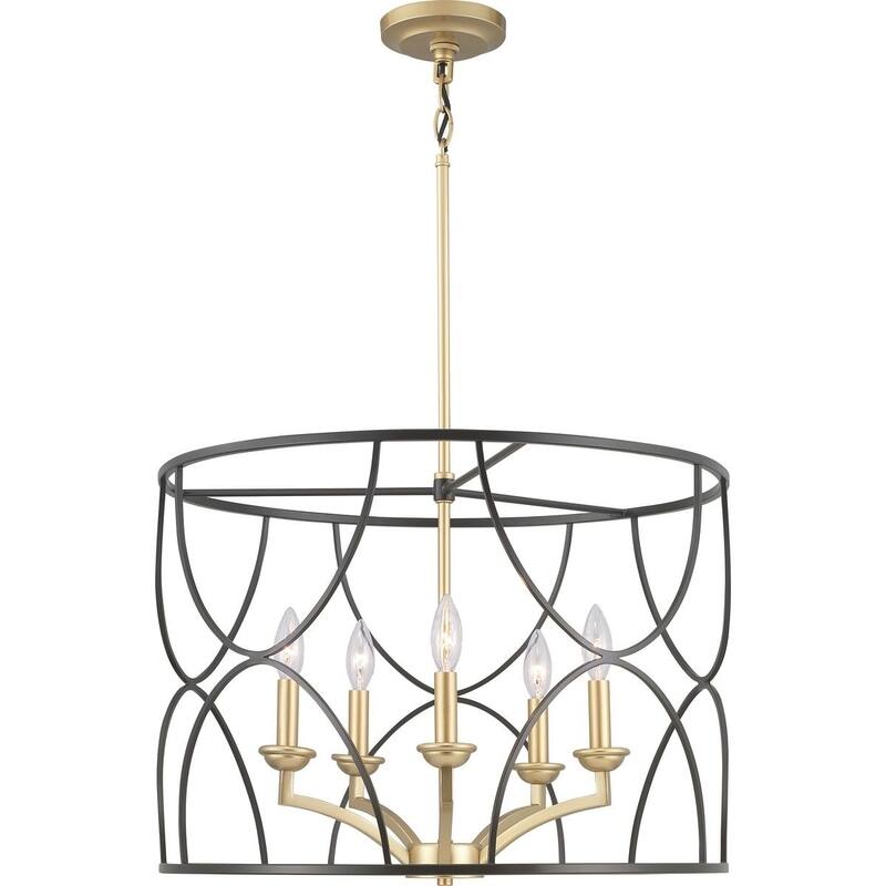 Landree Collection 5-Light Matte Black Luxe Chandelier Light