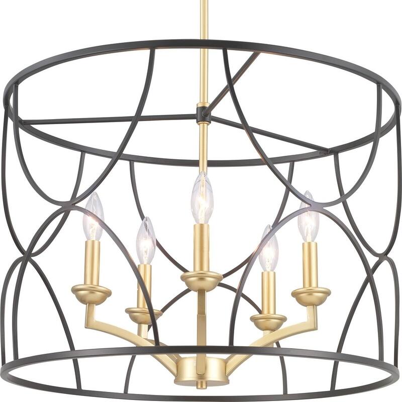 Landree Collection 5-Light Matte Black Luxe Chandelier Light