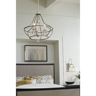 Fleurette Collection Three-Light Chandelier - N/A - Chandeliers For Bedrooms by Overstock.com
