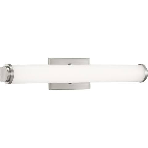Phase 1.1 LED Collection 24" Brushed Nickel White Shade Modern Bath Vanity Light