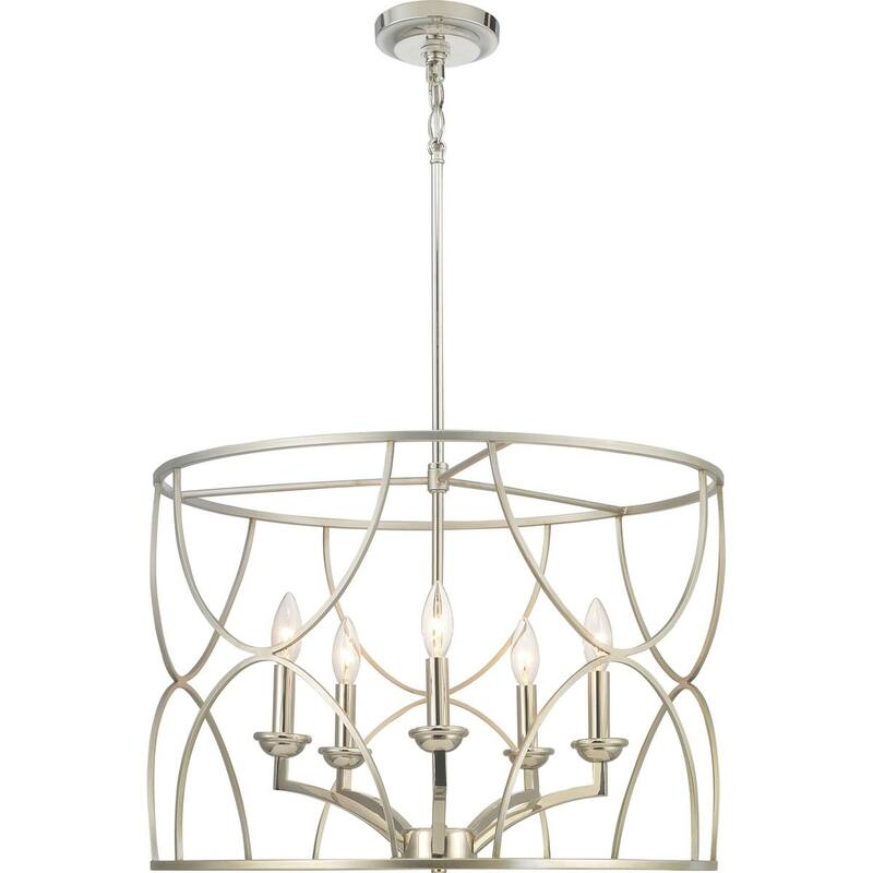 Landree Collection 5-Light Silver Ridge Luxe Chandelier Light