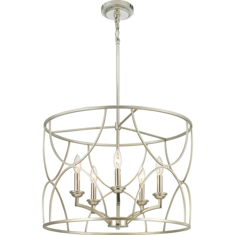 Landree Collection 5-Light Silver Ridge Luxe Chandelier Light