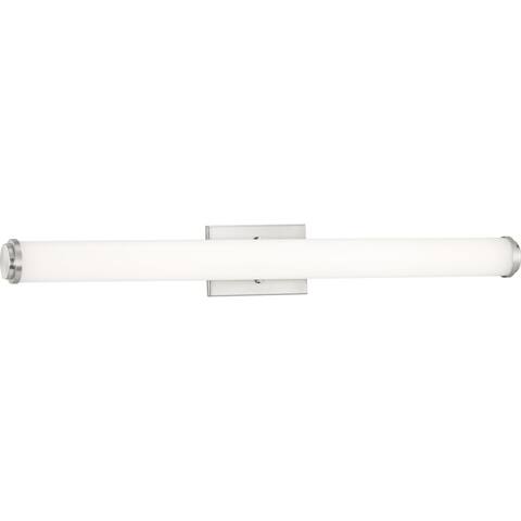 Phase 1.1 LED Collection 36" Brushed Nickel White Shade Modern Bath Vanity Light