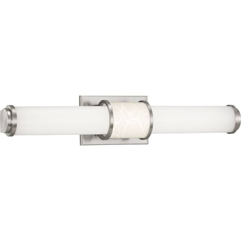 Phase 1.2 LED Collection 24" Brushed Nickel White Shade Modern Bath Vanity Light