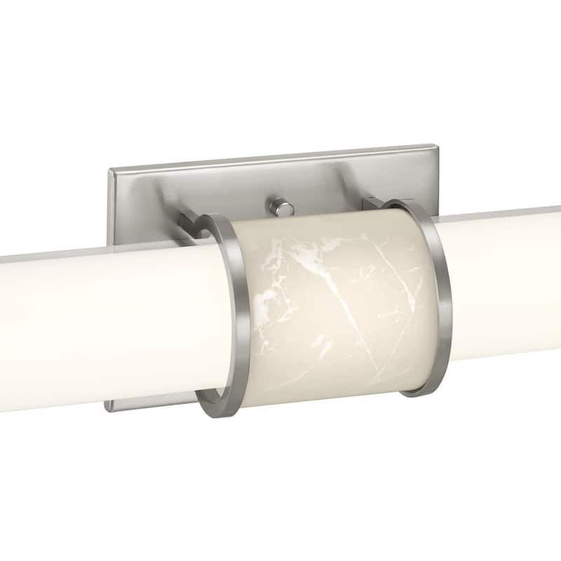 Phase 1.2 LED Collection 24" Brushed Nickel White Shade Modern Bath Vanity Light