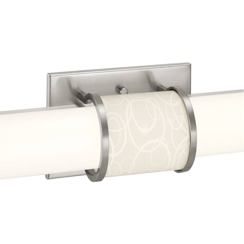 Phase 1.2 LED Collection 24" Brushed Nickel White Shade Modern Bath Vanity Light