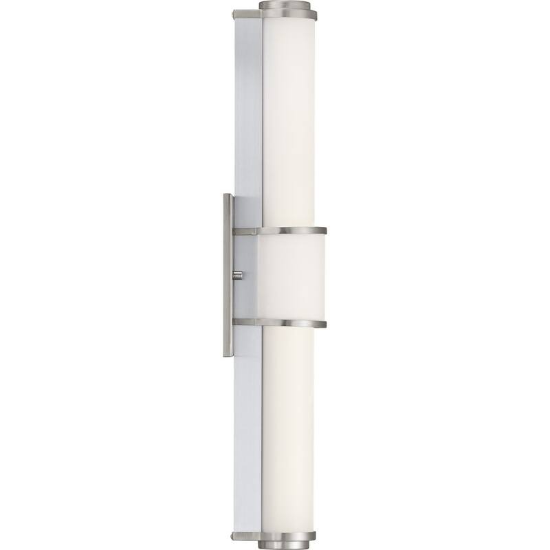 Phase 1.2 LED Collection 24" Brushed Nickel White Shade Modern Bath Vanity Light