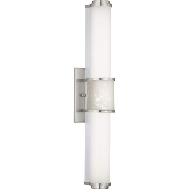 Phase 1.2 LED Collection 24" Brushed Nickel White Shade Modern Bath Vanity Light