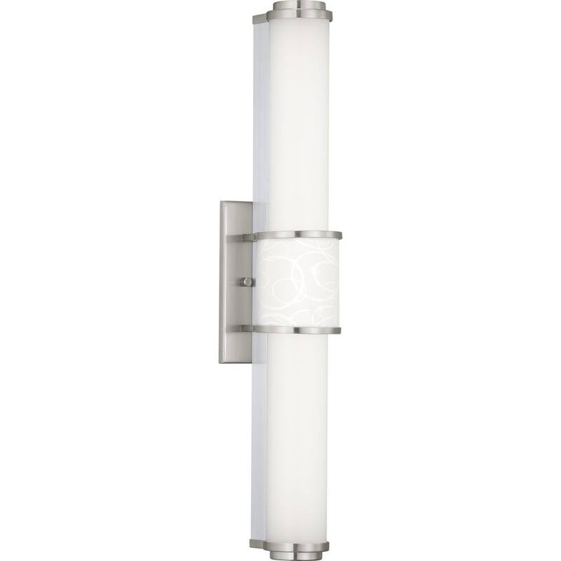 Phase 1.2 LED Collection 24" Brushed Nickel White Shade Modern Bath Vanity Light