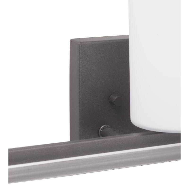 Lisbon Collection 3-Light Matte Black Etched Opal Glass Luxe Bath Vanity Light